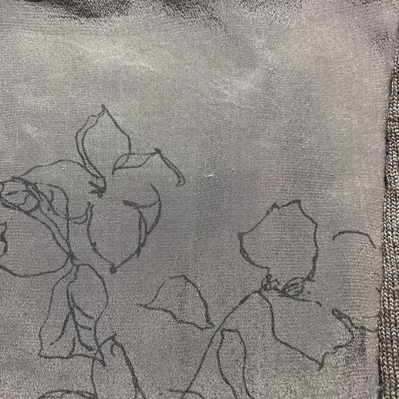 Poetry Silk Floral Panel Merino Wool Long Sleeve Plum Shift Dress Women's Size 8 - Picture 11 of 16